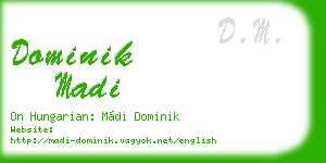 dominik madi business card