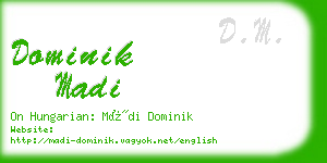 dominik madi business card